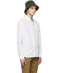 Erdem White Black Linen Serge Shirt