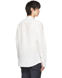 Z Zegna White Linen Shirt