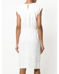 Yves Saint Laurent Vintage Gathered Waist Midi Dress