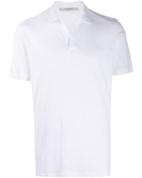 La Fileria For D'aniello Open Collar Linen Polo Shirt