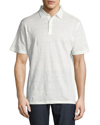 Peter Millar Summertime Linen Polo Shirt White