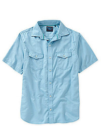 Caribbean Short Sleeve Solid Caribbean Blues Shirt