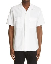 Beams Plus Cotton Linen Short Sleeve Button Up Shirt