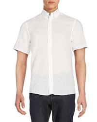 Report Collection Linen Cotton Short Sleeve Shirt