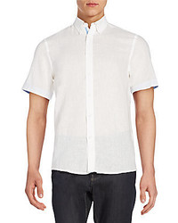Report Collection Linen Cotton Short Sleeve Shirt