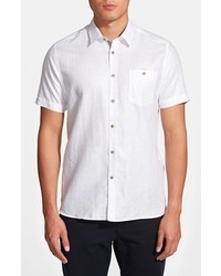 Ted Baker London Seasons Extra Trim Fit Short Sleeve Linen Cotton Sport Shirt