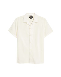 Treasure & Bond Short Sleeve Linen Cotton Button Up Camp Shirt