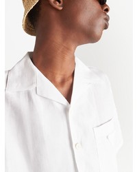 Prada Short Sleeve Linen Shirt