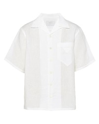 Prada Short Sleeve Linen Shirt