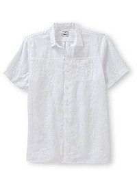 Murano Short Sleeve Solid Linen Shirt