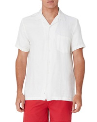 Onia Vacation Short Sleeve Button Up Linen Camp Shirt