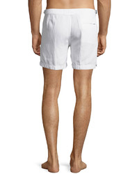 Orlebar Brown Cavrin Solid Linen Shorts White
