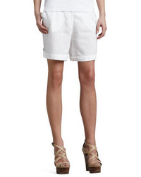 Eileen Fisher Organic Linen City Shorts White