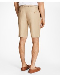 Brooks Brothers Houndstooth Cotton And Linen Bermuda Shorts