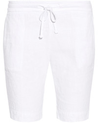 James Perse Linen Shorts White