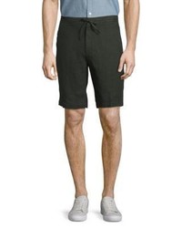 Saks Fifth Avenue Solid Linen Drawstring Bermuda Shorts