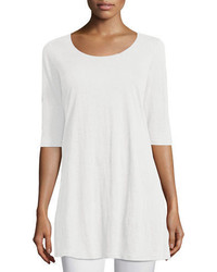 Eileen Fisher Half Sleeve Linen Jersey Layering Tunic Plus Size