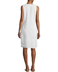 Eileen Fisher Handkerchief Linen Wrap Tunic White Plus Size