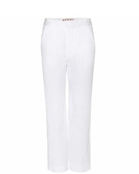 Marni Cotton And Linen Blend Trousers