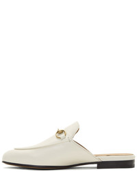 Gucci White Princetown Slippers