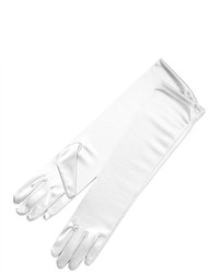 ZaZa Bridal Shiny Stretch Satin Dress Gloves Below The Elbow Length