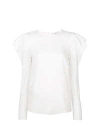 Tibi Blouse With Gathered Puff Shoulders