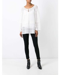 Saint Laurent Broderie Anglaise Gypsy Blouse