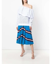 MSGM Broderie Anglaise One Shoulder Blouse
