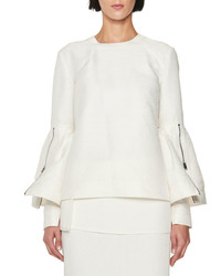Tom Ford Crewneck Bell Sleeve Top
