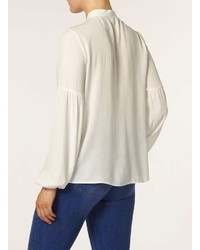 Dorothy Perkins Ivory Casual Pussybow Blouse