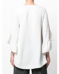 P.A.R.O.S.H. Frill Cuffed Long Line Blouse