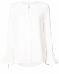 Derek Lam 10 Crosby Long Sleeve Button Down Blouse With Bell Sleeves