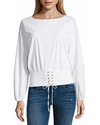 HOLLYWOULD Long Sleeve Woven Blouse Juniors