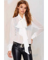 Nasty Gal Marianne Pussy Bow Blouse