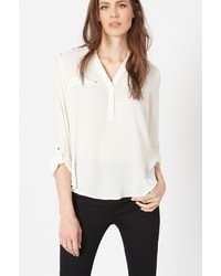Dynamite Open Neck Blouse With Tabs