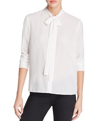 French Connection Pippa Plains Tie Neck Blouse