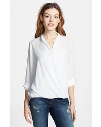 Pleione Faux Wrap Blouse Ivory Small