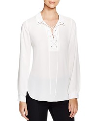 Status By Chenault Lace Up Blouse 100% Bloomingdales