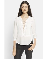 The Kooples Lace Up Blouse