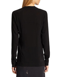 Donna Karan V Neck Blouse