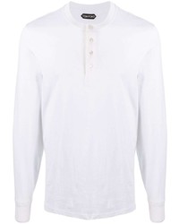 Tom Ford Button Up Round Neck T Shirt