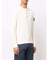 Stone Island Compass Patch Long Sleeved T Shirt