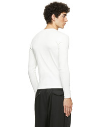 Dion Lee White Hook Henley Long Sleeve T Shirt