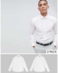 French Connection 2 Pack Slim Fit Shirtspink