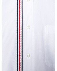 Thom Browne 4 Bar Zip Front Oxford Shirt