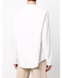 Massimo Alba Band Collar Cotton Long Sleeve Shirt