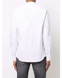 Calvin Klein Band Collar Logo Print Shirt