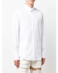 DSQUARED2 Bar Pin Collar Cotton Poplin Shirt