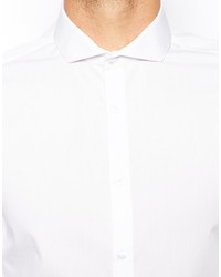 Asos Brand Wedding White Shirt In Regular Fit With Cutaway Collar