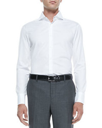 Brunello Cucinelli Button Down Slim Spread Collar Shirt White